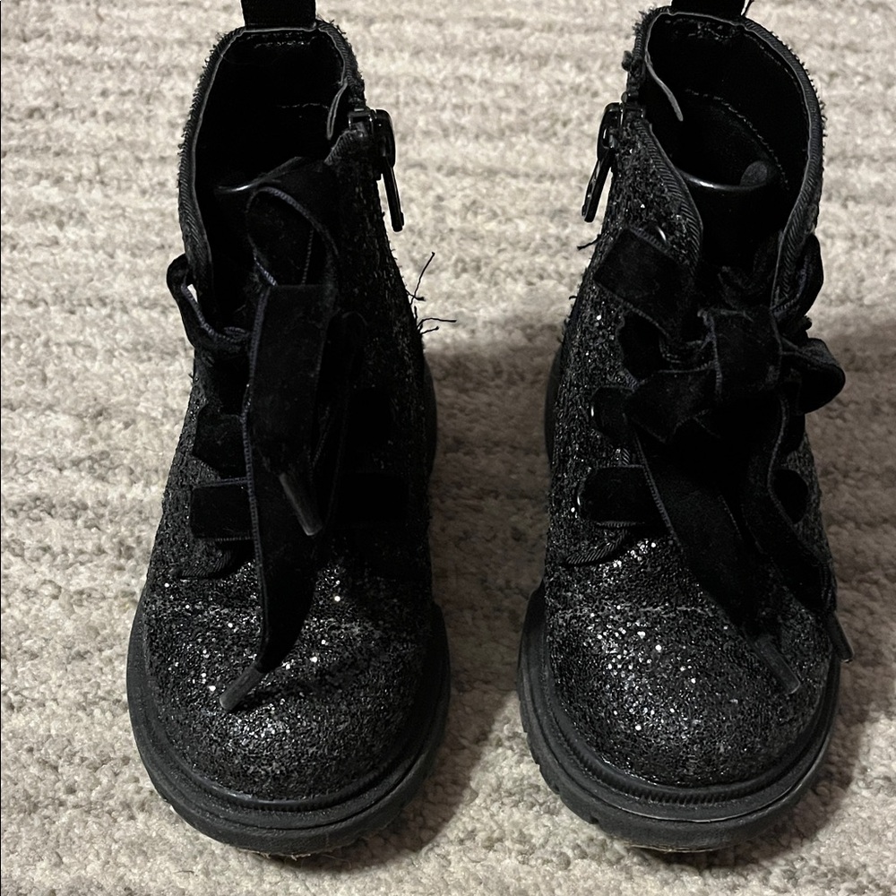 Black Glitter Women's Boots